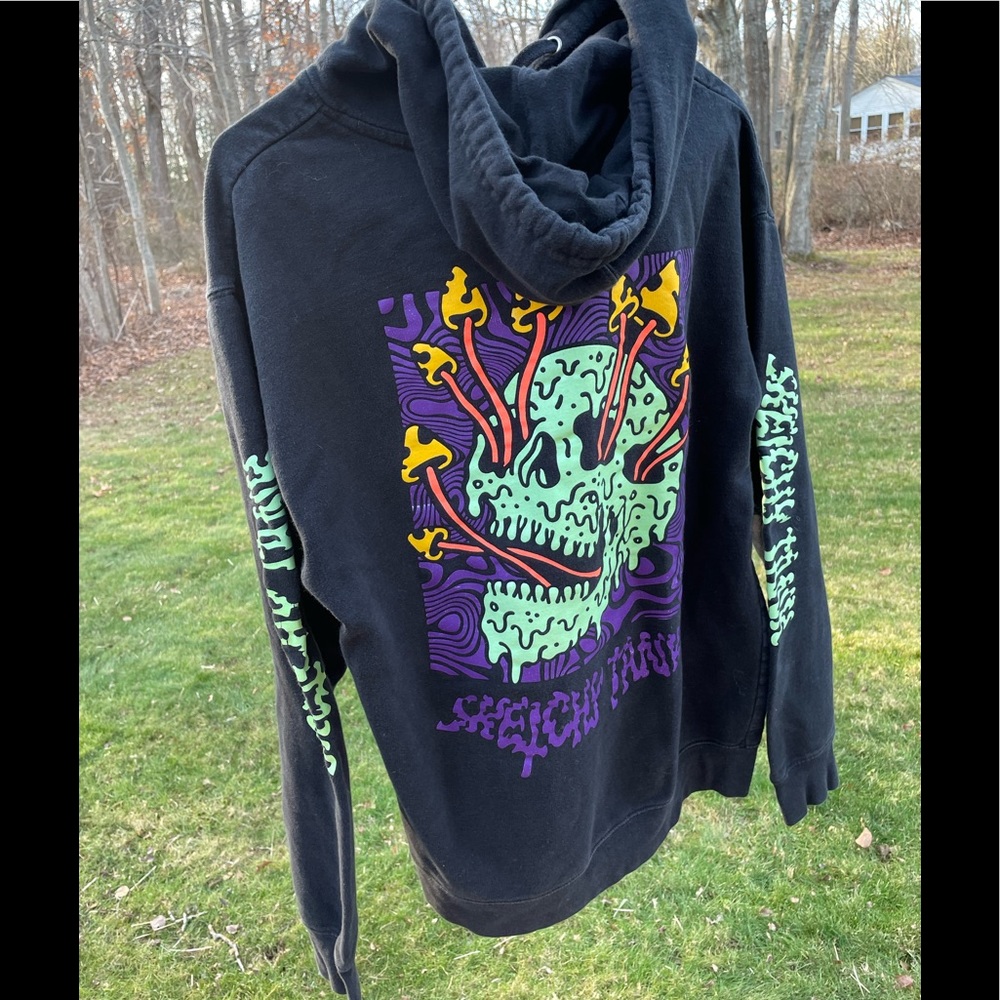 Sketchy tank lava lamp hoodie.